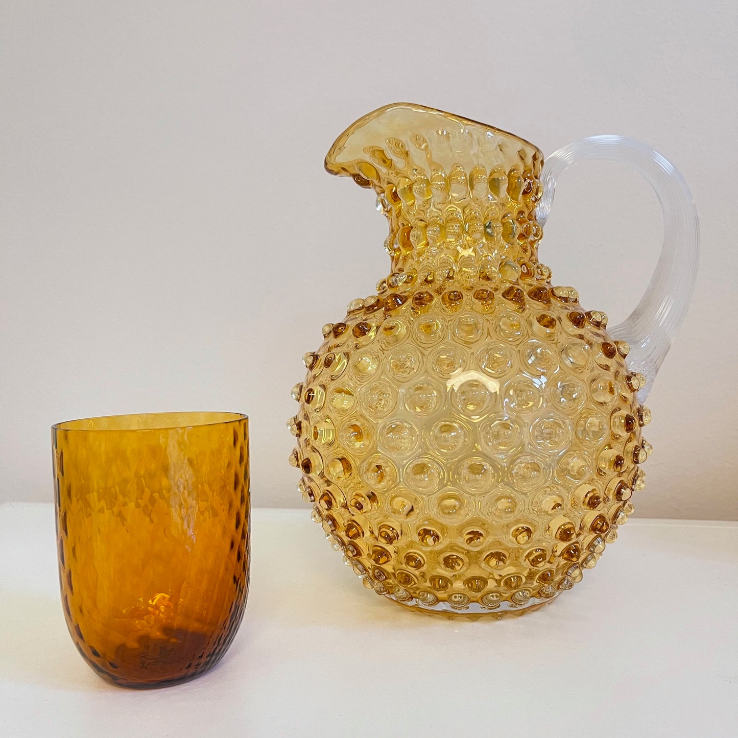 Paris Hobnail Jug 2l - LIGHT AMBER